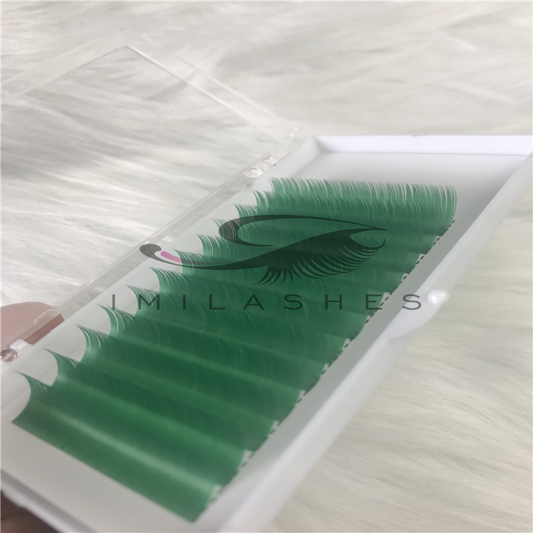 China lashes vendor wholesale colored flat eyelash extensions